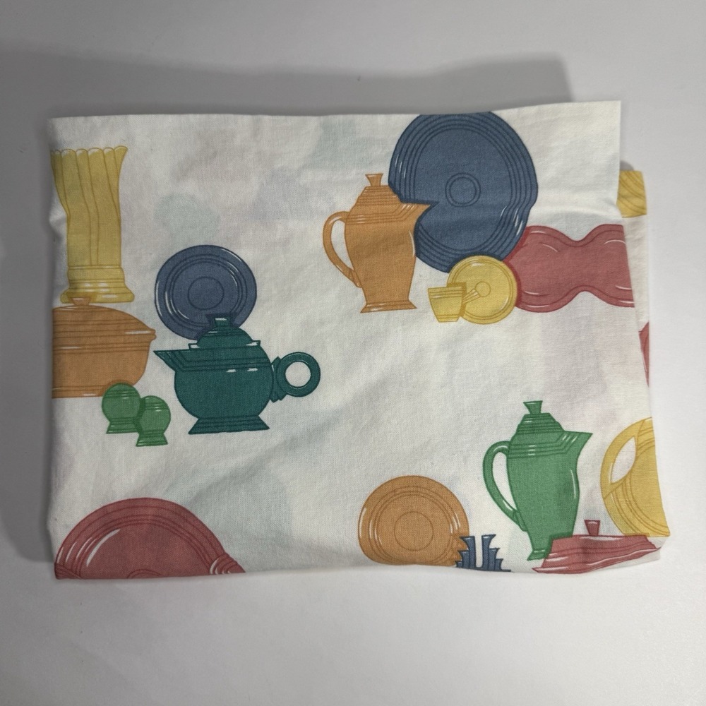 Fiesta Vintage Table Runner Pastel Colors 1996 Remade Into Curtain DYI Fabric